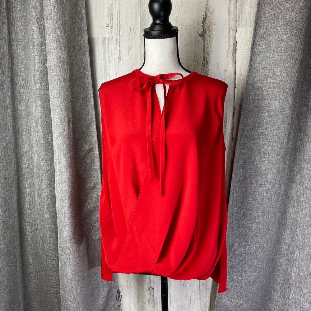 Derek Lam Silk Faux Wrap Sleeveless top 4